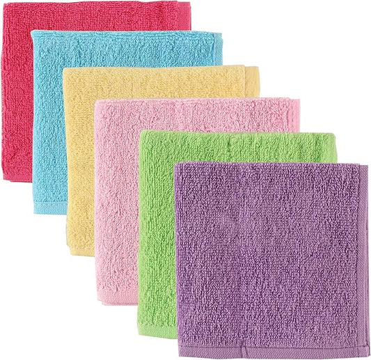 Luvable Friends Unisex Baby Super Soft Cotton Washcloths, Pink, One Size