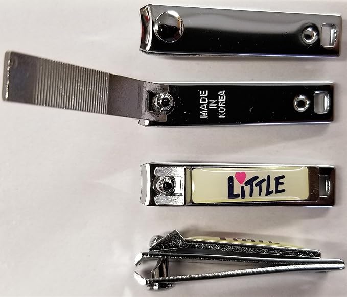 LITTLE Brand Kid's Deluxe Stainless Steel Nail Clippers W/File for Infant, Todler, Kid's, Baby, Child (Made in Korea) (6)
