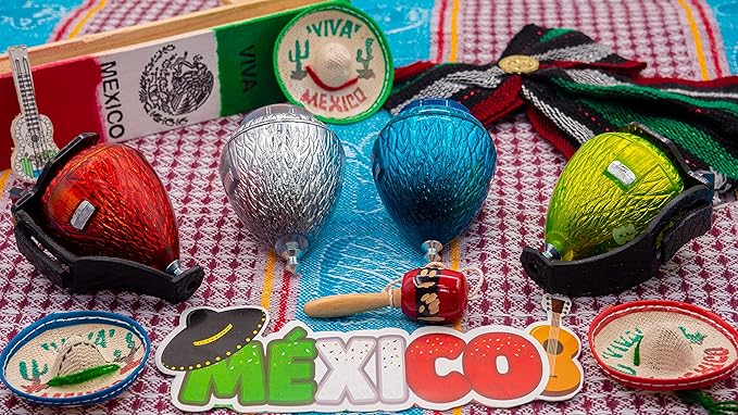 Spinning Top Trompo – 2 Pack Carved Spinning Tops – Sturdy Steel Point for Enhanced Stability – Ideal for Beginners and Intermediates – Trompos Mexicanos (Colors May Vary) Assorted Colors