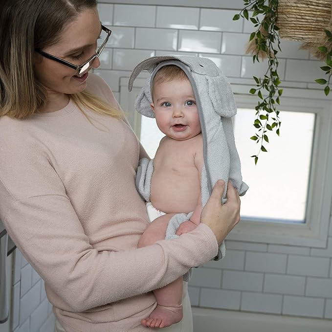 Ingenuity Clean & Cuddly™ Hooded Baby Bathrobe - Grazer™ & Clean & Cuddly™ Hooded Character Towel - Grazer™ & Clean & Cuddly™ 6-Pack Terry Washcloth Set - Grazer™