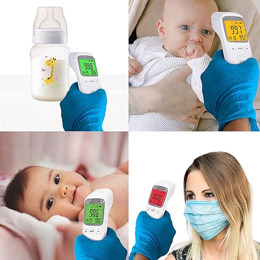 Non-Contact Forehead Thermometer - Infrared Digital Thermometer for Adults Kids Elderly, Touchless Temperature Scanner for Fever with Body and Object Modes (Batteries NOT Included)