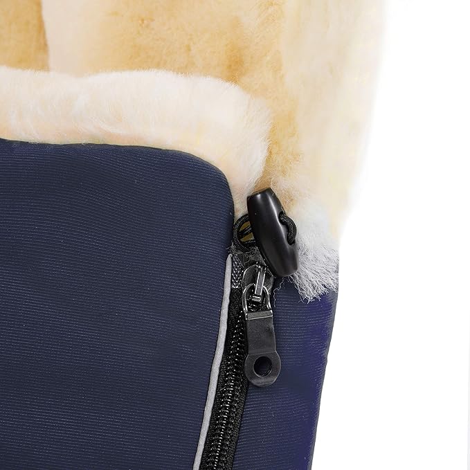 Werner Christ Baby Sheepskin footmuff FLIMS Luxe - Full Medical Sheepskin footmuff for Buggy (from 6 to 36 mo.), Medical Fur, Universal with Long Slits