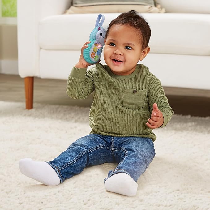 Vtech Baby Hippo Mobile Phone - Hippo Toy Phone with 5 Songs and 15 Melodies - for Children 6-36 Months, 80-566804