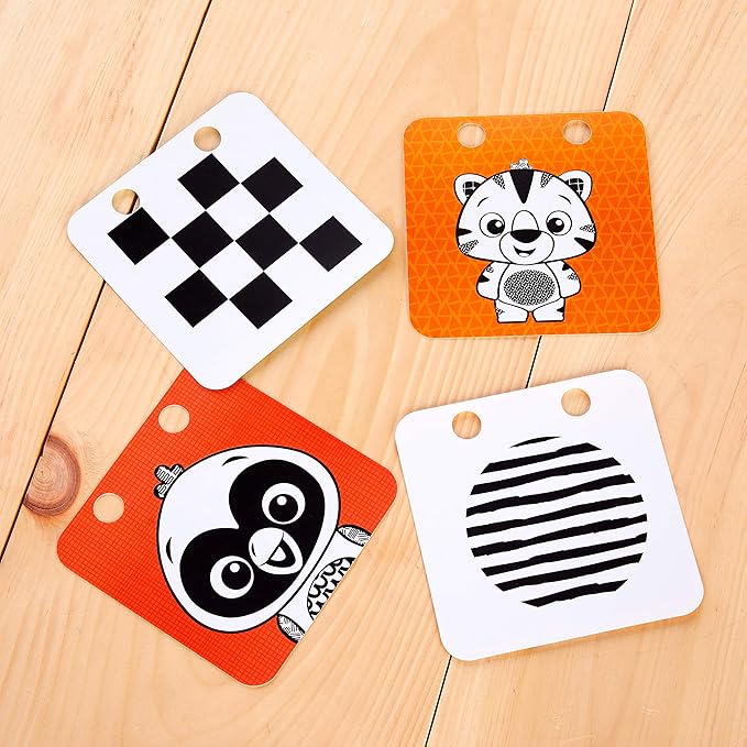 Baby Einstein Flip for Art High Contrast Floor Activity Mirror with Take Along Cards, Tummy Time Play, Newborn+