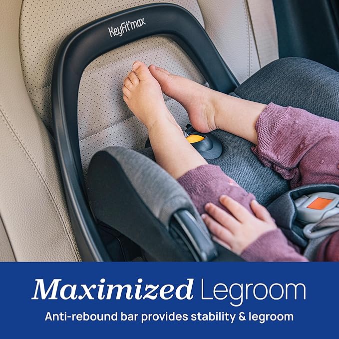 Chicco KeyFit Max ClearTex Infant Car Seat and Base, Rear-Facing Seat for Infants 4-30 lbs., Infant Head and Body Support, Compatible with Chicco Strollers, Baby Travel Gear, Lupine/Purple