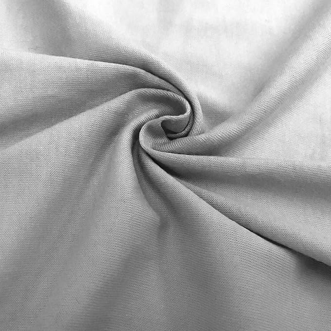 American Baby Company 2 Pack 100% Natural Cotton Fitted Pack and Play Sheets 39" x 27" - Soft & Breathable Pack N Play Sheets for Playard & Mini Crib Mattress, Gray Star and Gray, for Boys & Girls
