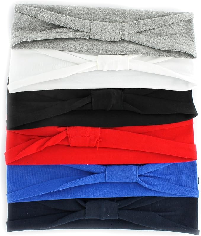 Jersey Knit Cotton Baby Headbands, Infant Size Packs