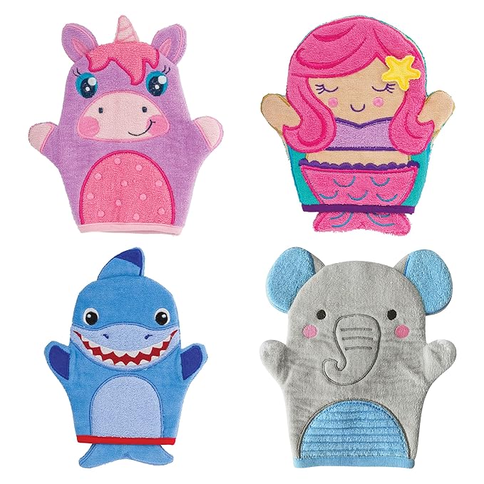 Stephen Joseph Kids Bath Mitts, Shark