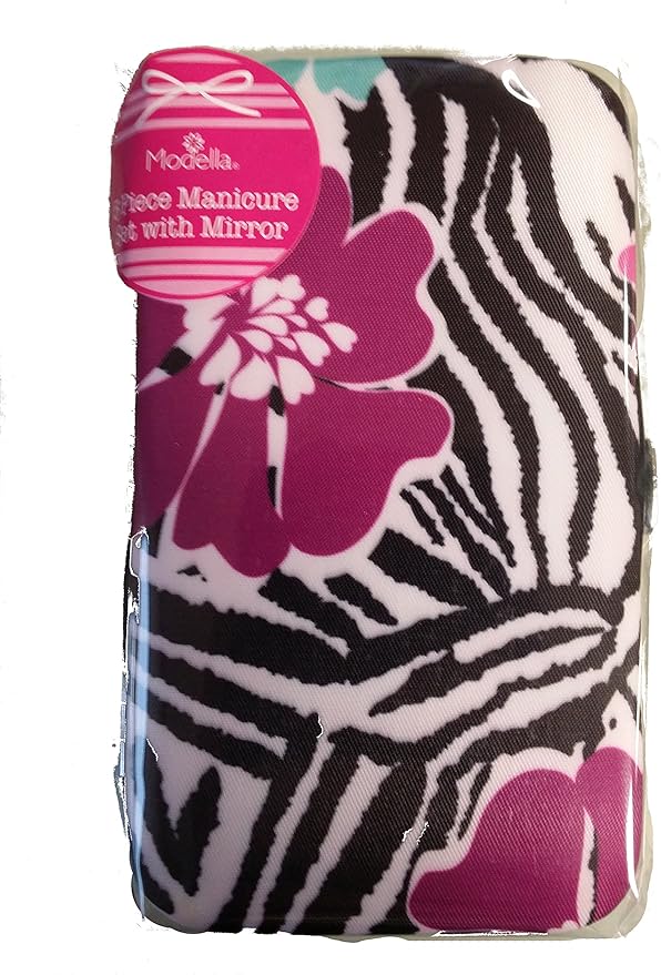 Modella 5 Piece Manicure Set with Mirror (African Violet)