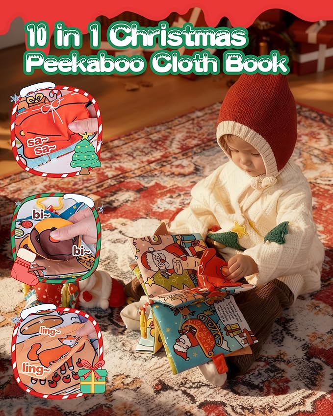 Jollybaby Car Seat Stroller Crib Hanging Toy for Baby 6-12-18-36 Months, My Baby First Christmas Toys Set, Tummy Time Infants/Newborns Easter Gifts for Boy and Girl