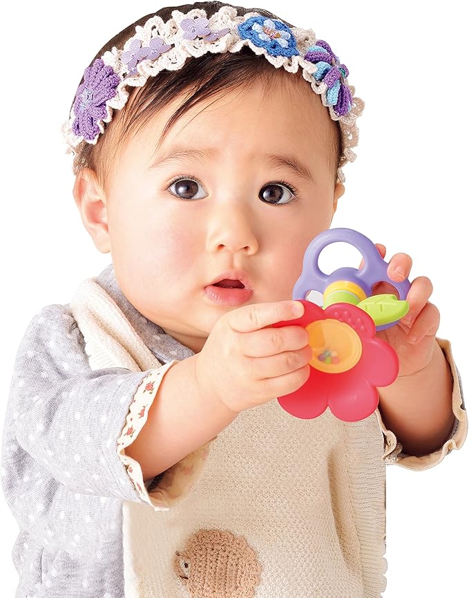 Royal- Floral Baby Teething Toy with Different Textures - Develops Coordination and Motor Skills