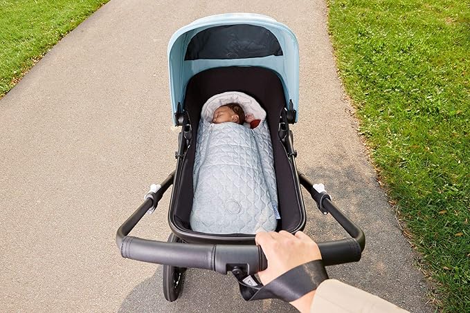 Bugaboo Newborn Inlay - Footmuff Suitable from Birth up to 6 Months - Light Grey Melange