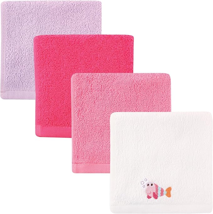 Luvable Friends Unisex Baby Super Soft Cotton Washcloths, Fish, One Size