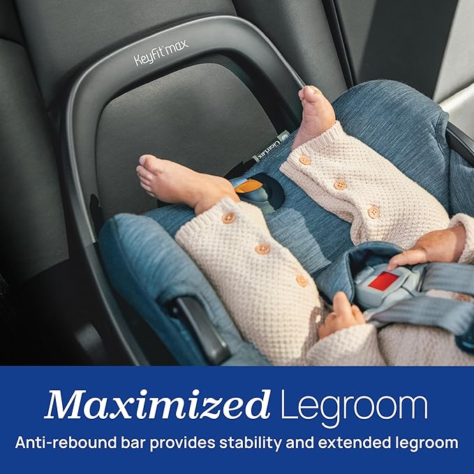 Chicco KeyFit Max Infant Car Seat Base, Stay-in-Car Base for Second Vehicle, Compatible with Chicco KeyFit, KeyFit 30, KeyFit 35 and KeyFit Max Infant Car Seats, Anthracite/Grey