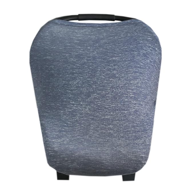 Copper Pearl Multi-Use Cover: Car Seat Covers, Nursing Cover, and Stroller Cover for Sun - Stretchy Fabric, All-Season Use, Stylish Designs, Easy Access for Moms - Denim