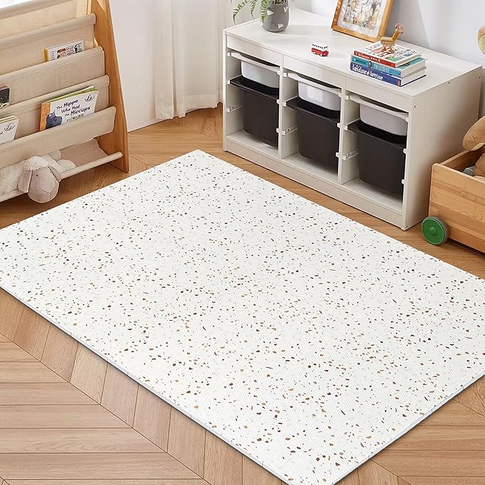 Clay Terrazzo Play Mat for Babies, Children and Toddlers, 4x6 Feet, Interlocking Foam Tiles, Soft Non-Toxic Foam