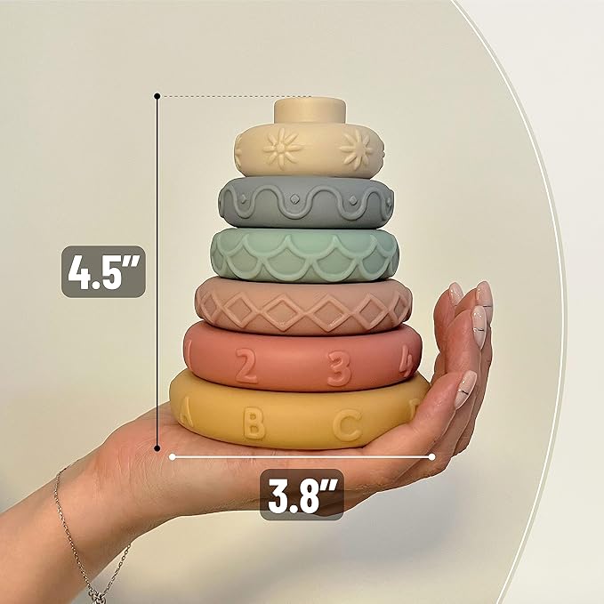 Mr. Pen- Stacking Rings Toy, 6 pcs, Stacking Toys, Stacking Rings, Baby Stacking Toys, Stacking Ring Baby Toy (Pack of 2)