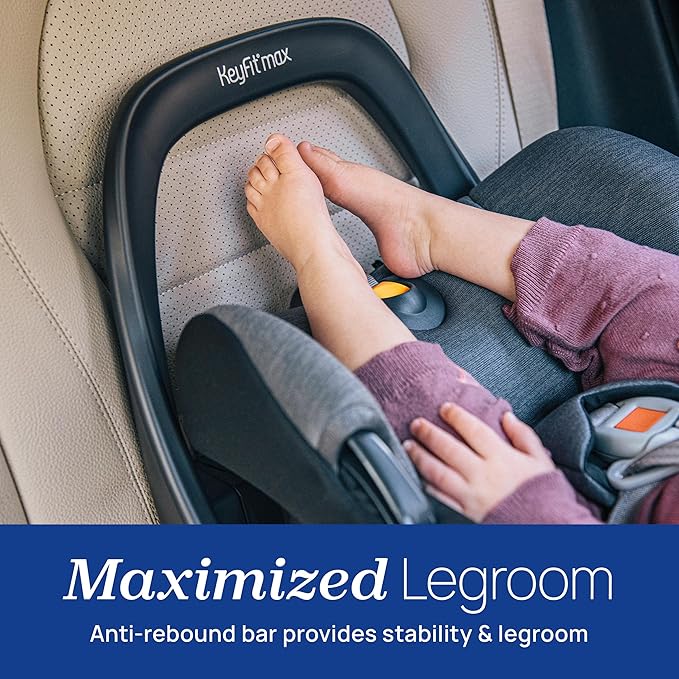Chicco KeyFit Max Zip ClearTex Infant Car Seat and Base, Rear-Facing Seat for Infants 4-30 lbs., Infant Head and Body Support, Compatible with Chicco Strollers, Baby Travel Gear, Apex/Black
