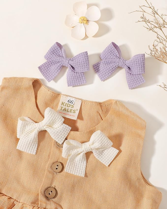 Jollybows 40pcs Baby Hair Clips for Girls Bows 2" Mini Alligator Clip Toddler Pigtail Bow for Fine Hair