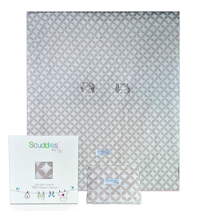 Scuddles Baby Car Seat Covers & Canopy - Sun Safety Blocker for Babies and Infant, Unisex Designs