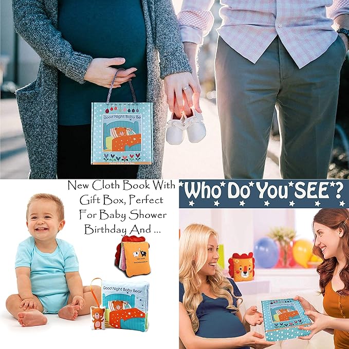 Elephant Crinkle Touch and Feel Books Baby Toys & Teddy Bear Toy Book -Teethers & Rattle