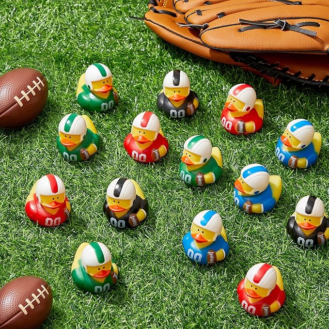 Deekin Rubber Ducks 2 Inch Bulk Sport Party Favors for Team Events Decorations Birthday Party Supplies Club Player Gift(48 Pcs,Football Player)
