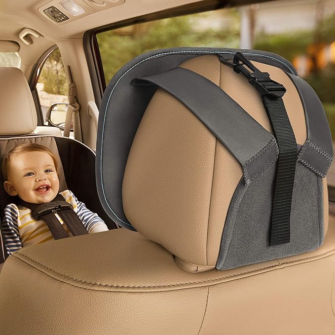 Munchkin Baby Car Mirror for Rear Facing Car Seats, Clear View Baby in-Sight Auto Mirror, Dark Grey