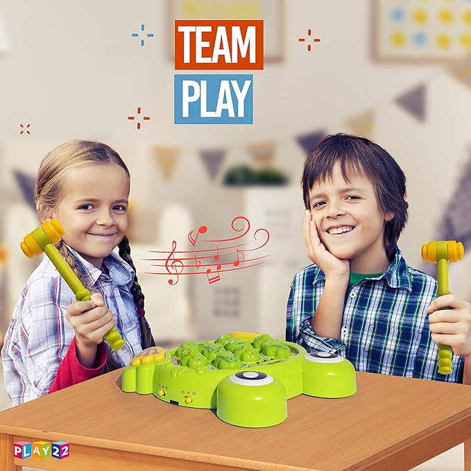 Play22 Toys for 2 3 4 5 Year Old - Toddler Toys Age 2-4, Whack A Frog Game, Baby Toy Gifts for Early Developmental Learning, Birthday Gift for Toddler Boy Toys