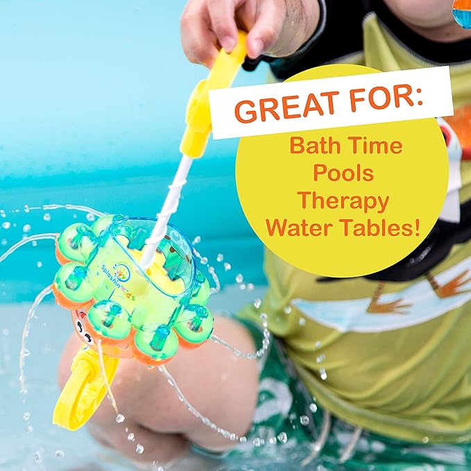 Splashin'kids Bath Toys Double The Fun Baby Toys Water Bathtub Toys Toddlers Rotating Octopus and Head Bobbing Reindeer