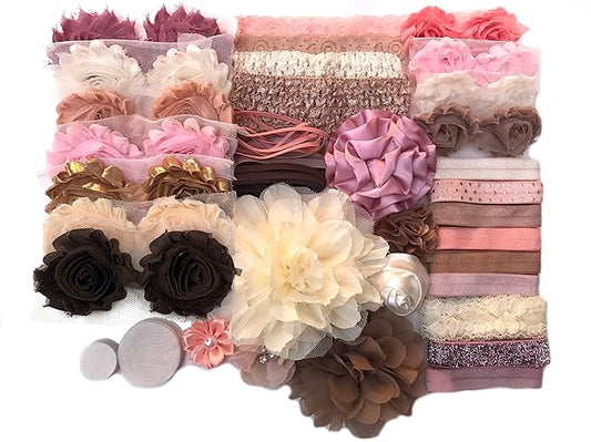Baby Shower Headband Kit DIY Headband Kit makes 26 Headbands - Vintage Princess