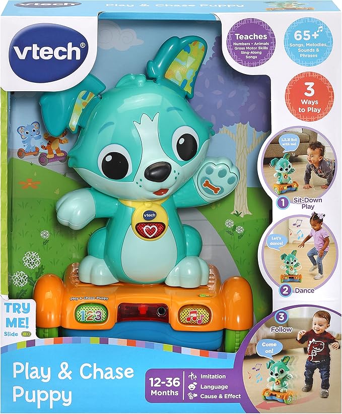 VTech Multicolour Play & Chase Puppy Interactive Baby Toy