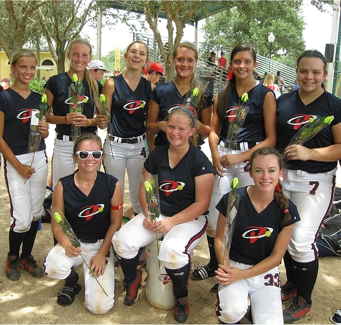 Softball Rose - Handmade with Authentic Premium Softball Covers - Original Design by Sports Roses