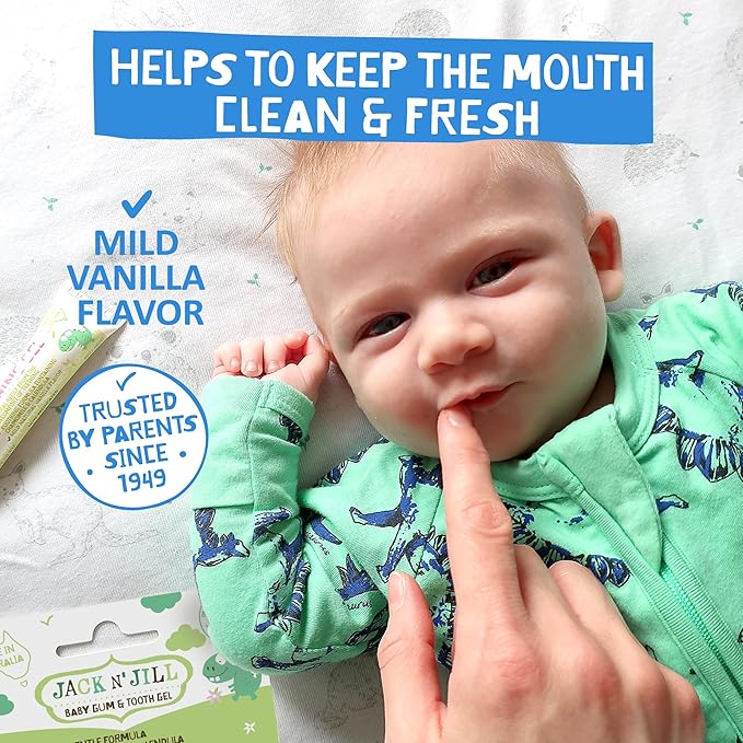 Jack N' Jill Baby Gum & Tooth Oral Gel for Teething Babies - Gentle Teething Essentials with Natural Chamomile & Calendula, No Added Sugars, Suitable for 4 Months & Upp - 0.5 oz (15g)