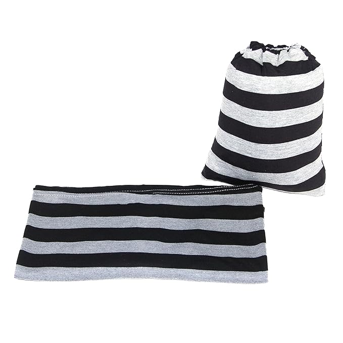 JLIKA Baby Car Seat Covers - Stretchy Infant Canopy and Nursing Cover for Breastfeeding Newborns Infants Babies Girls Boys Best Shower Gift Maternity Apron Infinity Scarf carseats (Black/Gray Stripe)
