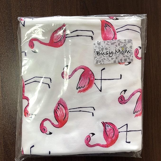 Multi-Use Flamingos Milk Yarn Nursing Breastfeeding Cover Baby Car Set Cover Canopy Shopping Cart Cover Swaddle Blanket for Infants Newborns Toddlers Shower Gift