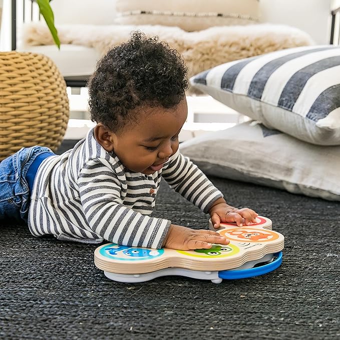 Baby Einstein Magic Touch Wooden Drum Musical Toy, Ages 6 Months Plus