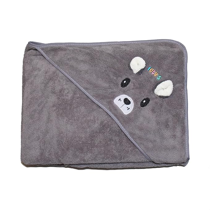 Ioly's Hooded Baby Bath Towels for Newborn Essentials 41" x 41" (Large) Kid Towel with Hood for Babies Toddler Infant Baby Towels with Hood Cosas para Bebes recien nacidos Baby Bath Items (Grey)