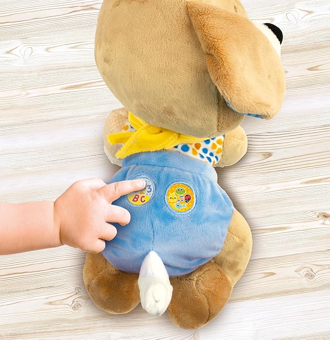 Clementoni Baby Billo Build Cat With Me Plush Animal Learning Crawling Children's Play 6-36 Months Learning Numbers Words Animal Trips Italian Language 17986