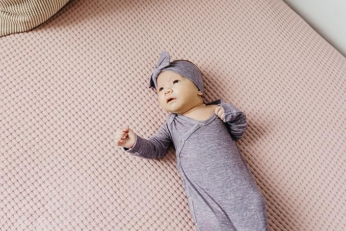 Copper Pearl Baby Bows: Stylish Headbands for Baby Girls, Premium Soft and Stretchy Baby Headbands, Perfect for Newborns, Trendy Designs - Violet