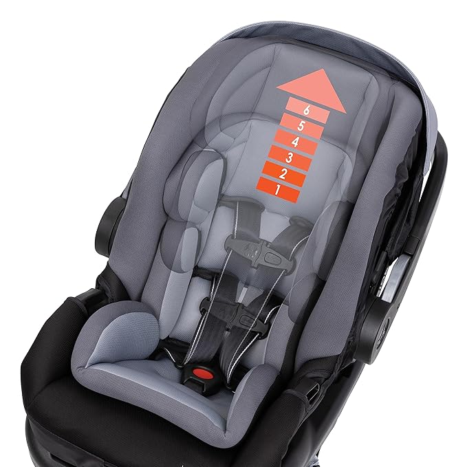 Baby Trend Secure-Lift Infant Car Seat, Dash Black – Compact Lightweight Carrier, Infant Comfort Cushioning, Adjustable Harness Fit