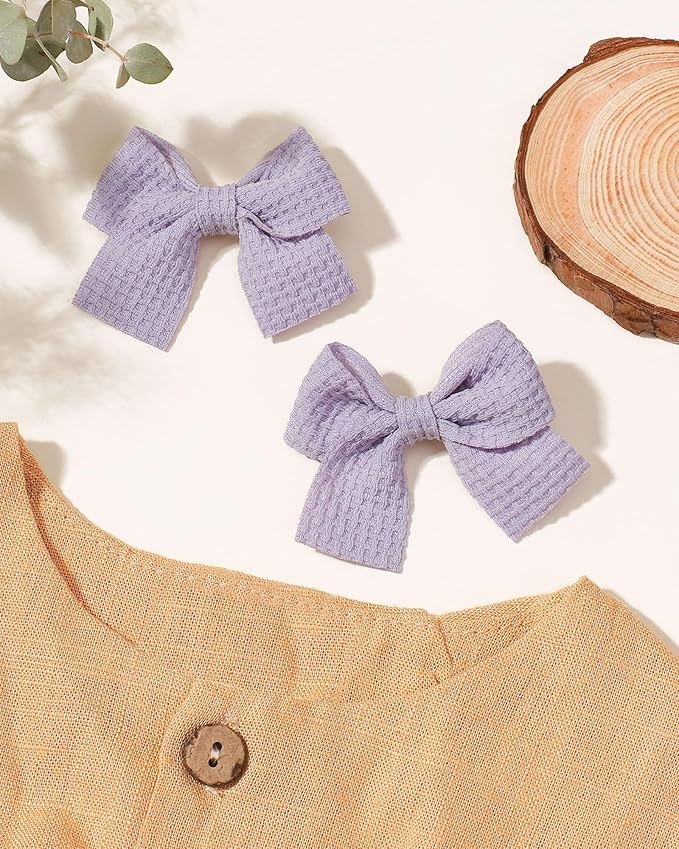 Jollybows 20pcs Baby Hair Clips Girls Bows 2" Mini Alligator Clip Toddler Pigtail Bow Fine Hair Clip Light color
