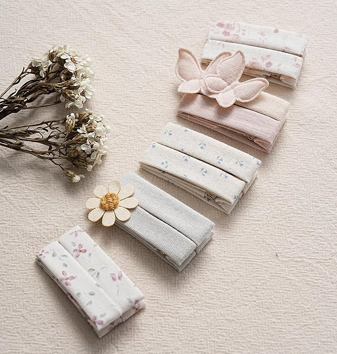 Fancy Clouds flower butterfly Hair Clips for Girls, 20Pcs Fully Lined Alligator Clips for Fine Hair, Handmade Hair Accessories and Barrettes for Baby Toddler Kid School Girls