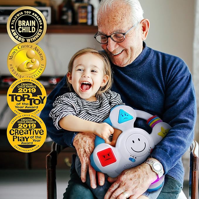 BEST LEARNING My Spin & Learn Steering Wheel - Interactive Educational Toys for 6 to 36 Months Old Babies & Toddlers - Learn Colors, Shapes, Feelings & Music - Birthday Gifts for Children