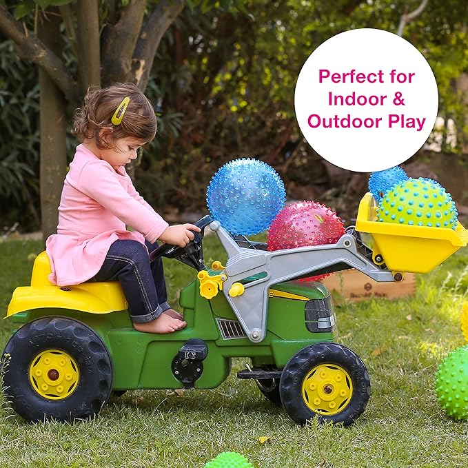 Edushape The Original Sensory Ball for Baby - 7" Transparent Green Color Baby Ball that Helps Enhance Gross Motor Skills for Kids Aged 6 Months & Up - Vibrant, Colorful & Unique Toddler Ball