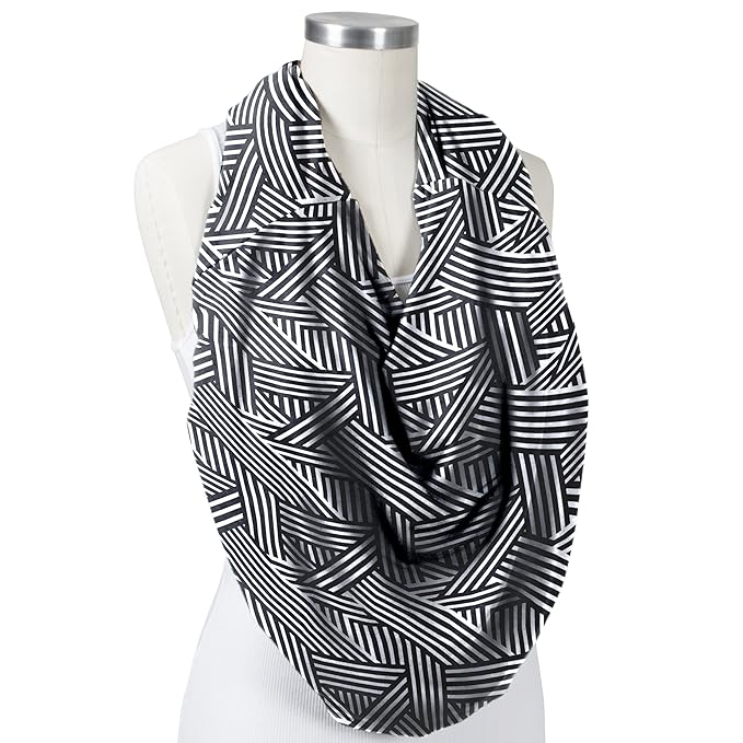 Bebe au Lait 5-in-1 Multi-Use Cover: Nursing Covers for Breastfeeding, Infinity Scarf, Nursing Shawl, Car Seat Cover, Shopping Cart Cover, Carrier Cover, Privacy Nursing Cover - Knightsbridge