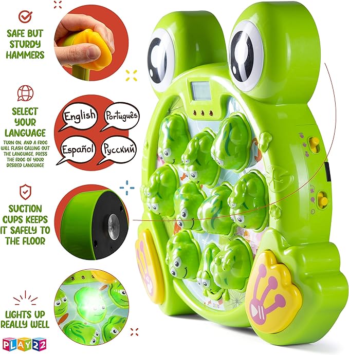 Play22 Toys for 2 3 4 5 Year Old - Toddler Toys Age 2-4, Whack A Frog Game, Baby Toy Gifts for Early Developmental Learning, Birthday Gift for Toddler Boy Toys