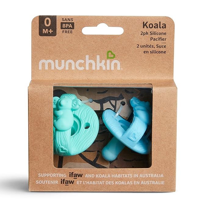 Munchkin® Wildlove Koala Silicone Pacifier, 2 Pack