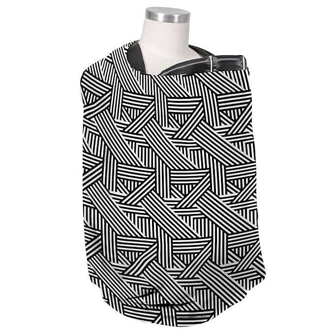 Bebe au Lait 5-in-1 Multi-Use Cover: Nursing Covers for Breastfeeding, Infinity Scarf, Nursing Shawl, Car Seat Cover, Shopping Cart Cover, Carrier Cover, Privacy Nursing Cover - Knightsbridge