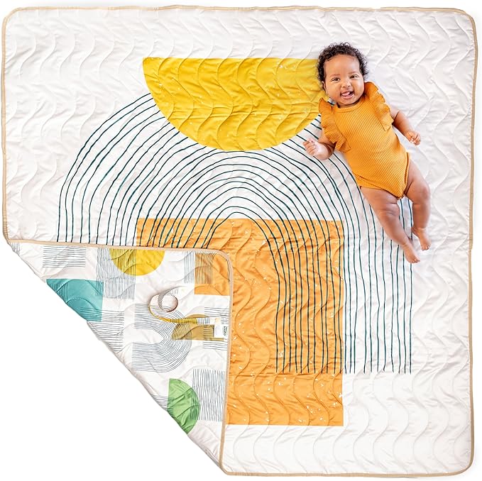 Kinder Cloth Diaper Co Adventure Play Mat - Machine Washable, Reversible, Water-Resistant, Quilted Blanket