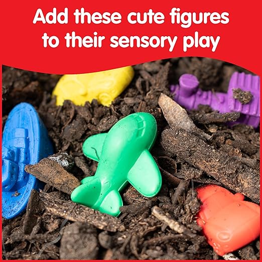 edxeducation Transport Counters | Mini Jar | Set of 36 | Learn Counting, Colors, Sorting and Sequencing | Early Math Manipulative for Kids